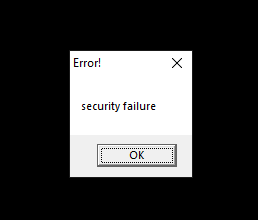 Security Failure