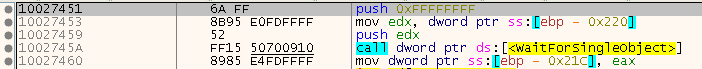WaitForSingleObject